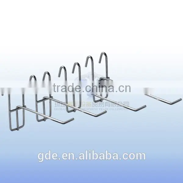 Metal chrome display hook for gridwall