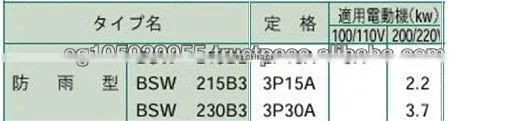 Kasuga Power Push-button Switches BSW215B3 Rain-proof BSW BWSH BSWT Series