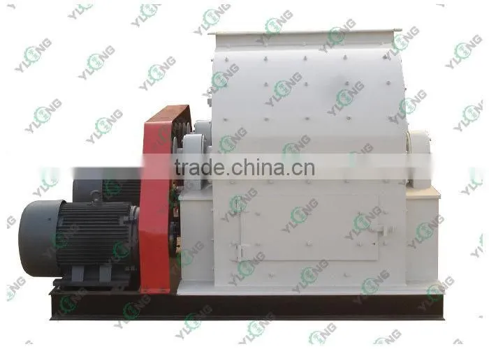 Horizontal Chain Organic Fertilizer Straw Hammer Mill Crusher 5-10ton / h