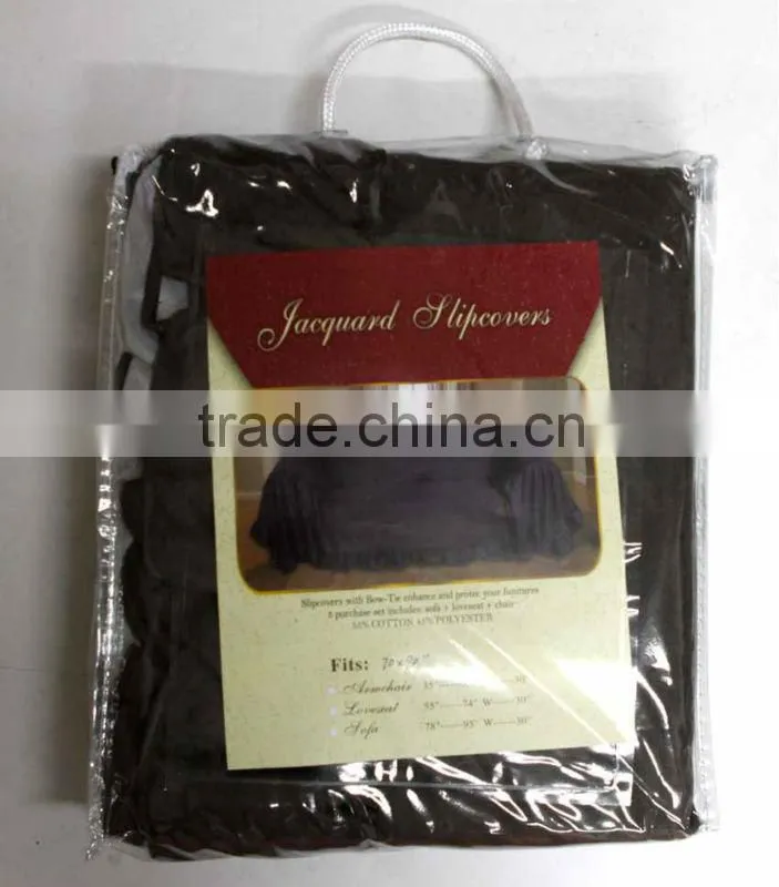 100% polyester fashion dyed jacquard solid color sofa cover