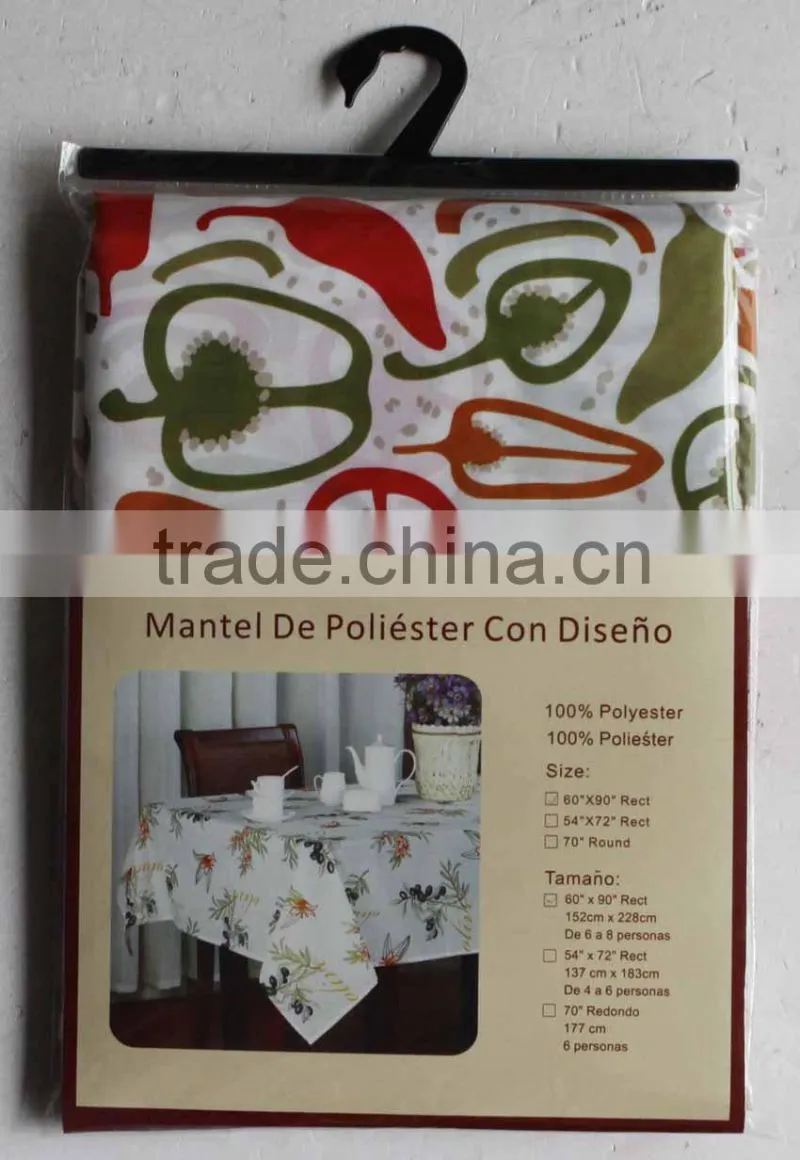 1PC FANCY FASHION CHEAP POLYESTER PRINTED TABLE CLOTH