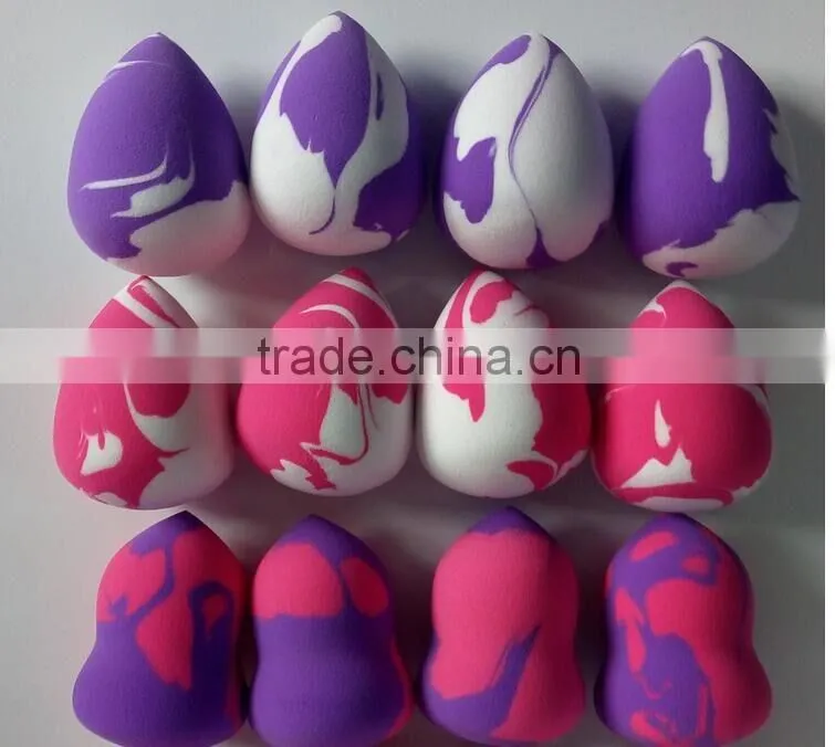 Mixed color heart shape water drop shap powder sponge cosmetic sponge
