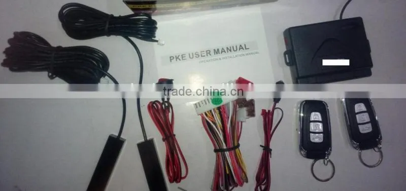 Smart Key PKE Car Alarm System With Identify Remote Automation And PKE Function On Off By Transmitter!