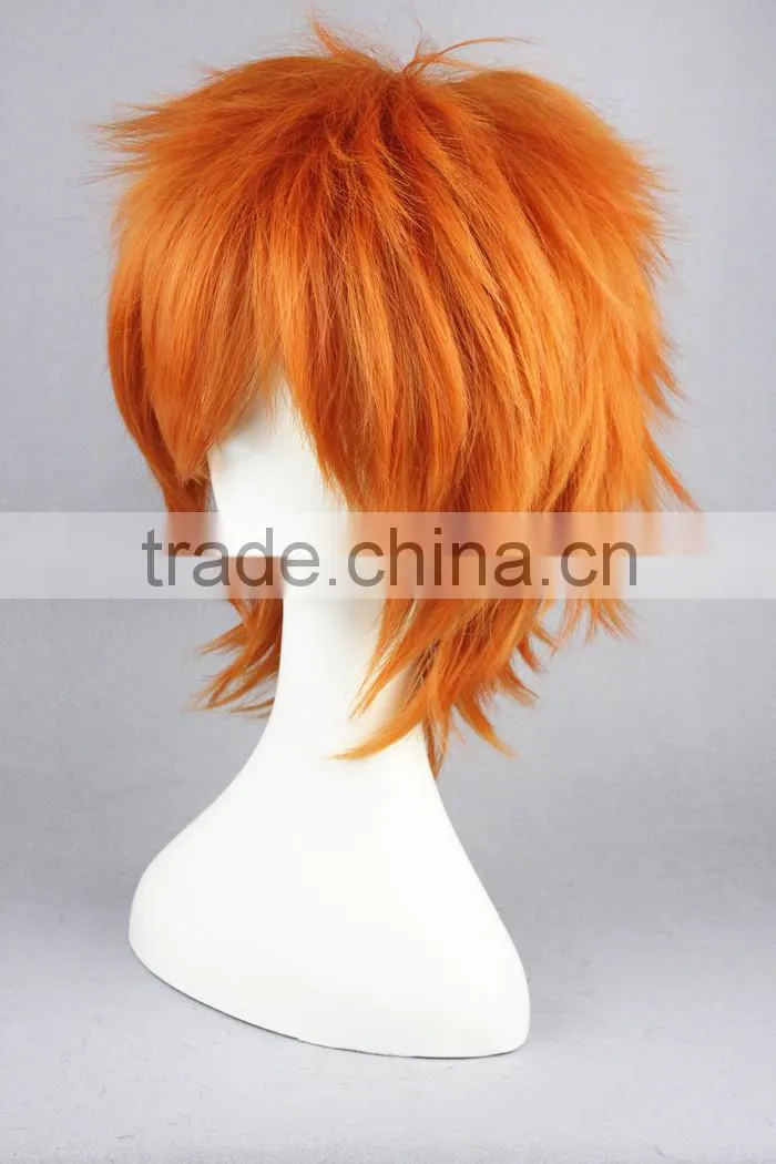 High Quality 35cm Short Straight Shugo Chara Wig Souma Kukai Orange wig Synthetic Anime Wig Cosplay Hair Wigs