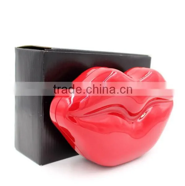Women's Acrylic 3d Sexy Red Lip Evening Handbag Party Clutch Crossbody Shoulder Purse