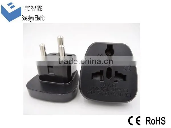 ABS Copper CE ROHS Approved India Type D to Universal Type C Type B EU US AU UK Travel Adapter Converter