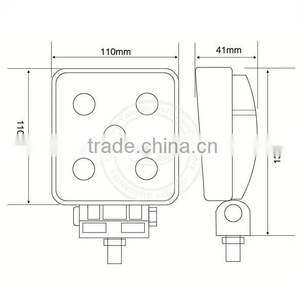 9-32v 15w Work Light Round Auto Led Work Light For Truck