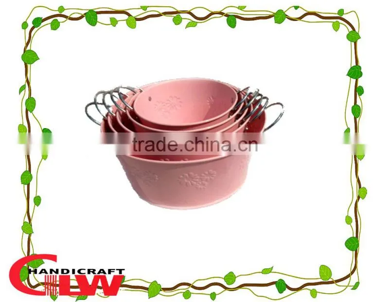 iron bucket with handles,fruit bucket,storage bucket