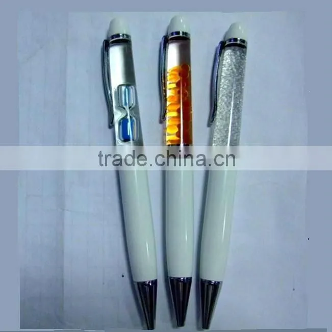 Fashion design led cool liquid pen , lavo floater pen with 7 color ,beautiful liquid floating pen ,