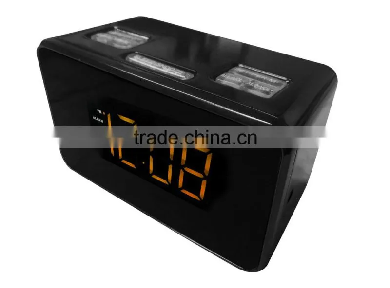 Orange LED Backlight PLL Dual Alarm Projector Clock Radio