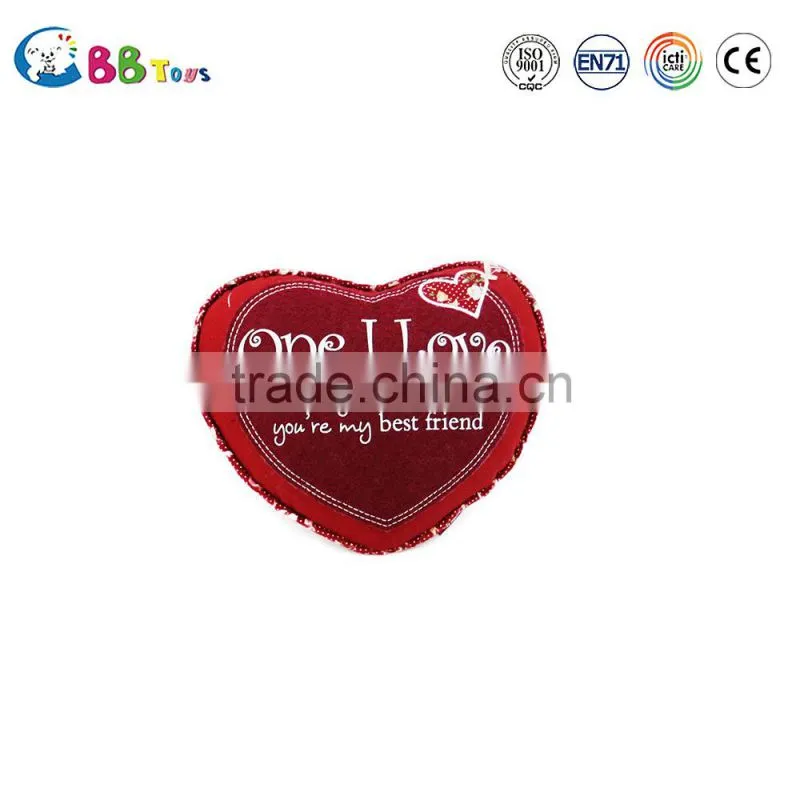 ICTI custom plush toy custom plush toys red love heart baby toys