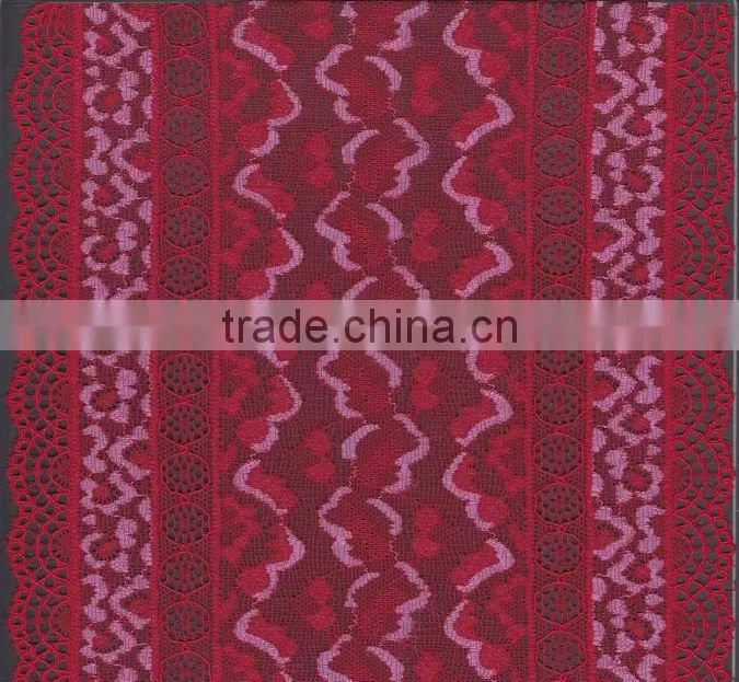 red embroidered lace trim