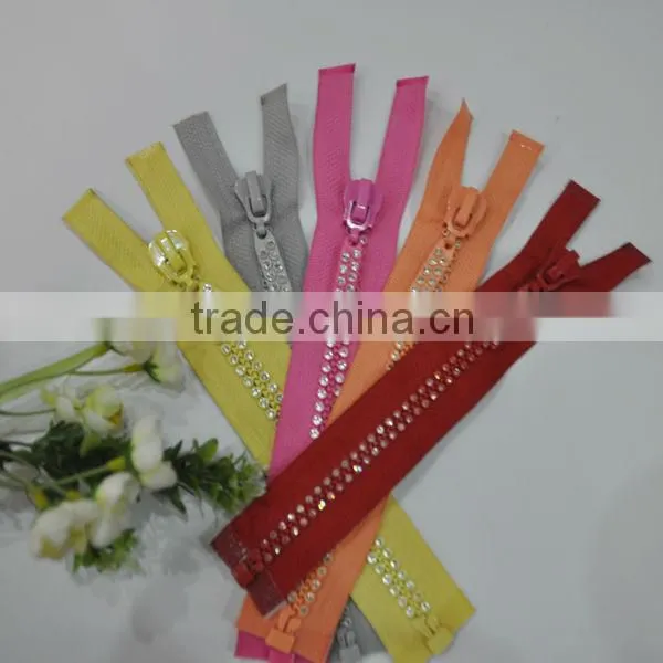 #10 Delin rhinestone zipper