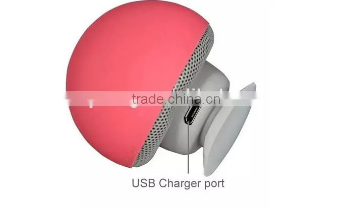 cartoon mushroom head sucker mini portable bluetooth speaker phone tablet bracket outdoor small acoustics For samsung iphone HTC