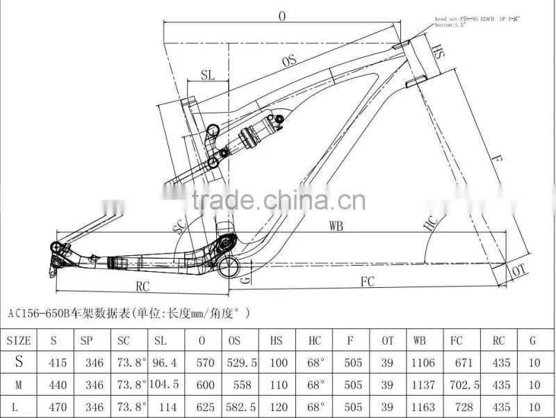27.5er Full Suspension MTB frame AC650B carbon bicycle frame 27.5 carbon bike AC156 green painting
