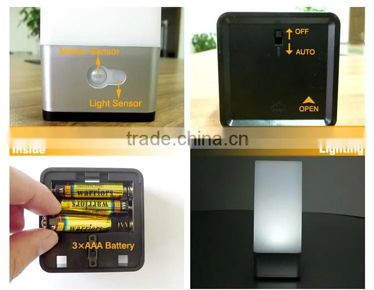 (120459) Indoor 3*AAA led light with sensor for children