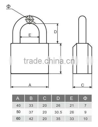 High Quality Double Locking Tubular Key Brass Padlock