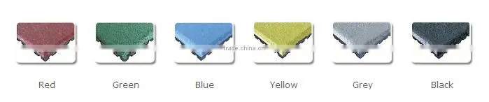 Hexagon Interlocking Rubber Tiles with Pin Hole