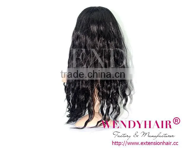 wendy company newest product natural color body wave full lace virgin brazilian human hair wig