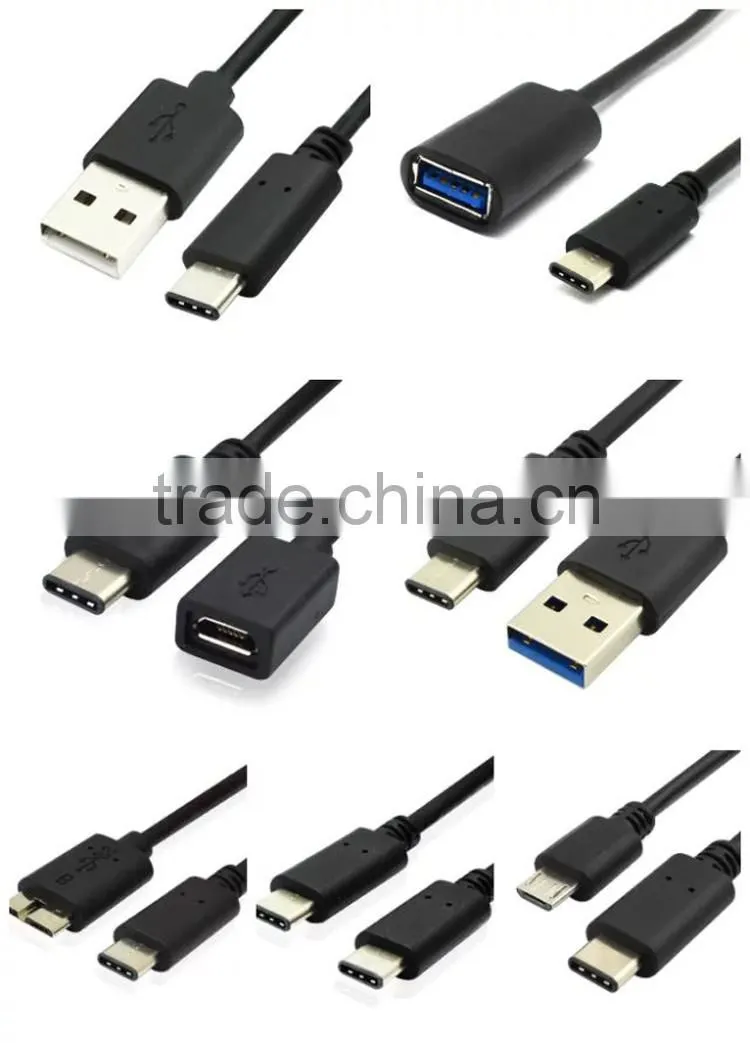 Free sample New Arrival USB 3.0 3.1 Type C Male to Male For MacBook Data Charger Cable Reversible USB-C