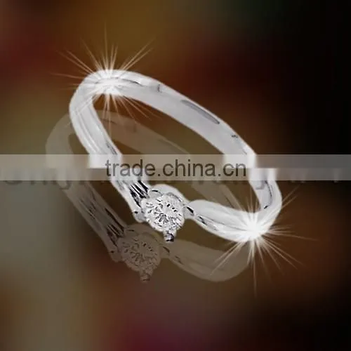 AAA CZ white gold rings micro pave setting rings gold rings