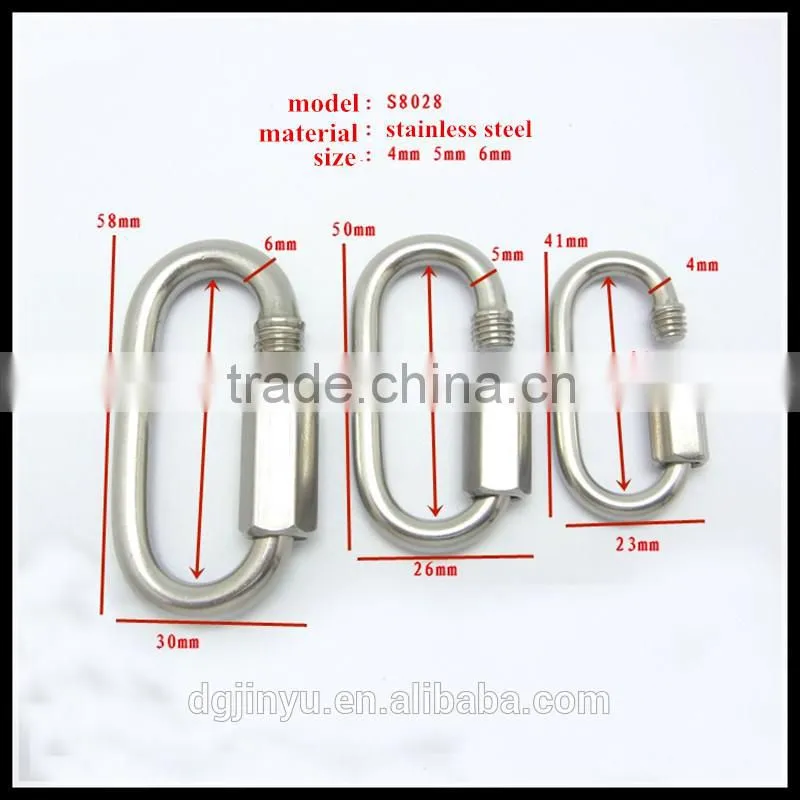 carabiner stainless steel climbing/carabiner stainless keychain/stainless steel carabiner for keychain