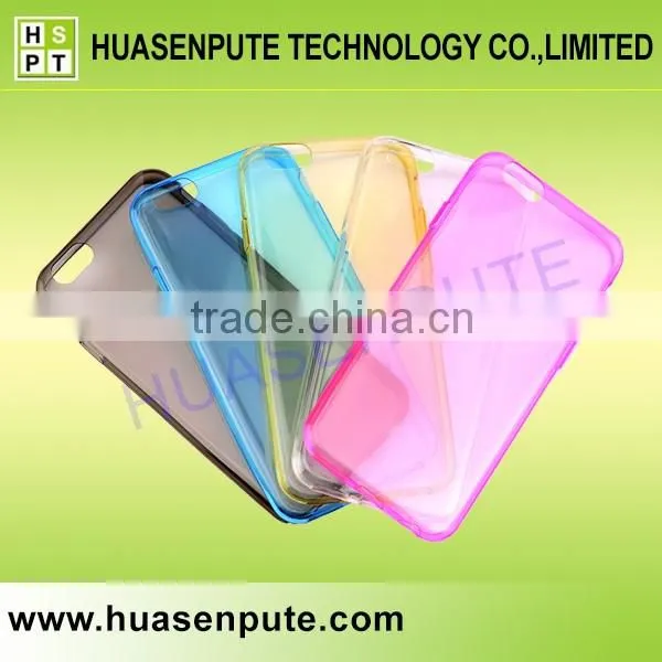 Popular Transparent Slim TPU Mobile Phone Back Cover for Iphone 6