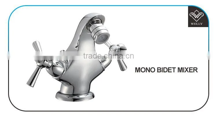Popular Dual Rotary Handles Brass Wash Basin Mixer Water Tap