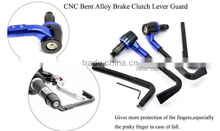 BJ-LG-003 Aftermarket Blue Bent Style 7/8" 22mm CNC Motorcycle Lever Guard