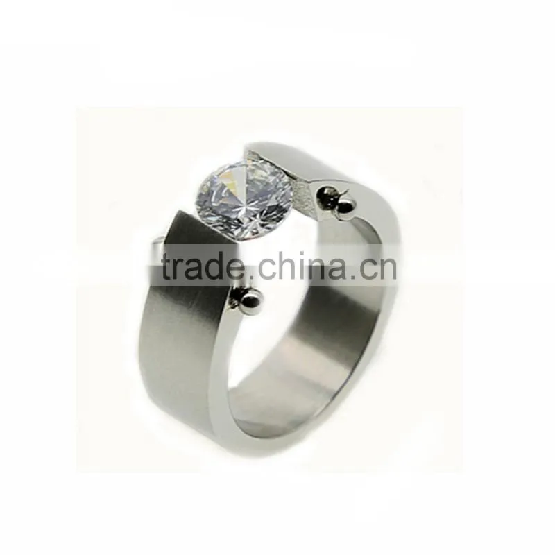 Stainless steel jewelry male rings with stones designs jewelry gift for boyfriend
