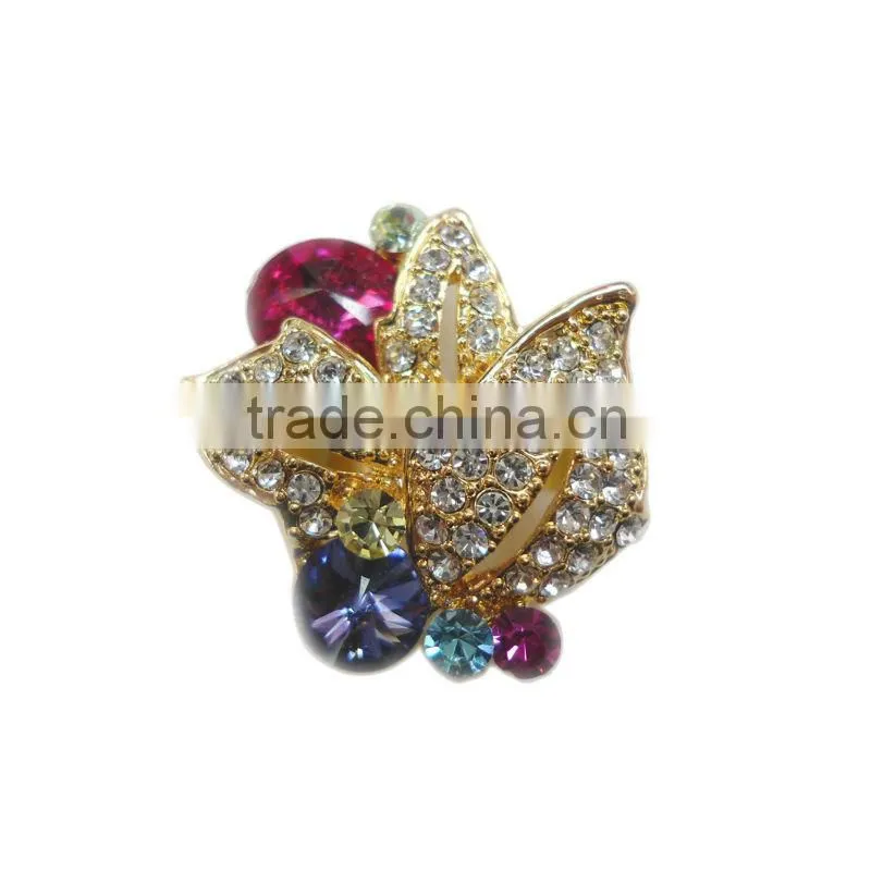 Newest Development "Smiling Flower" Alloy Casting Ring With Bling Small Stones