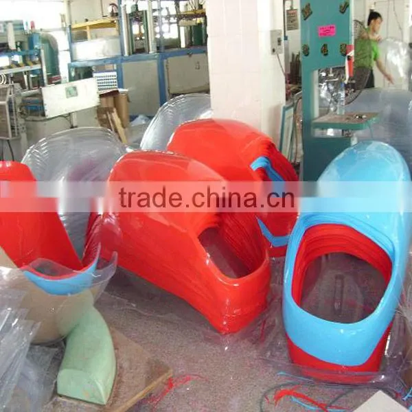 Vacuum forming plastic awning for motorcycle