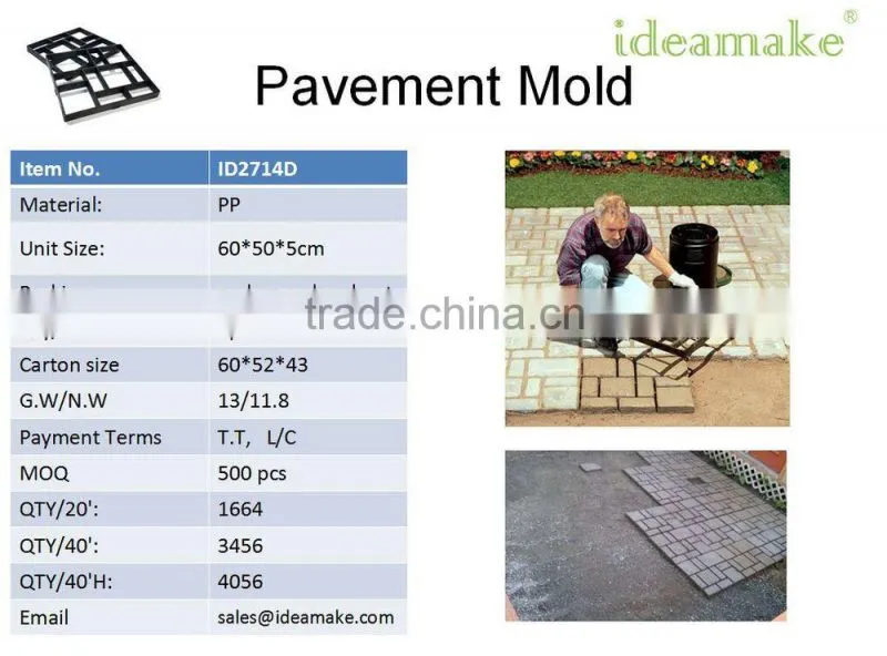 Plastic Concrete Pavement Mold Cobble Paving Block Mould Ornaments for sale South Africa
