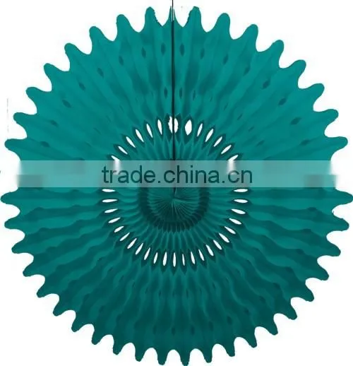 Hot sale!!!!hanging colorful honeycomb tissue paper fan for decorations