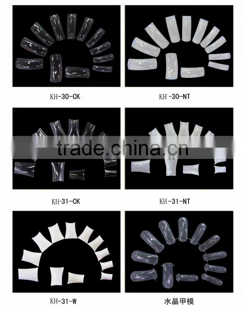 500pcs Plain false nail Salon nail tips natural full cover artificial nail arts