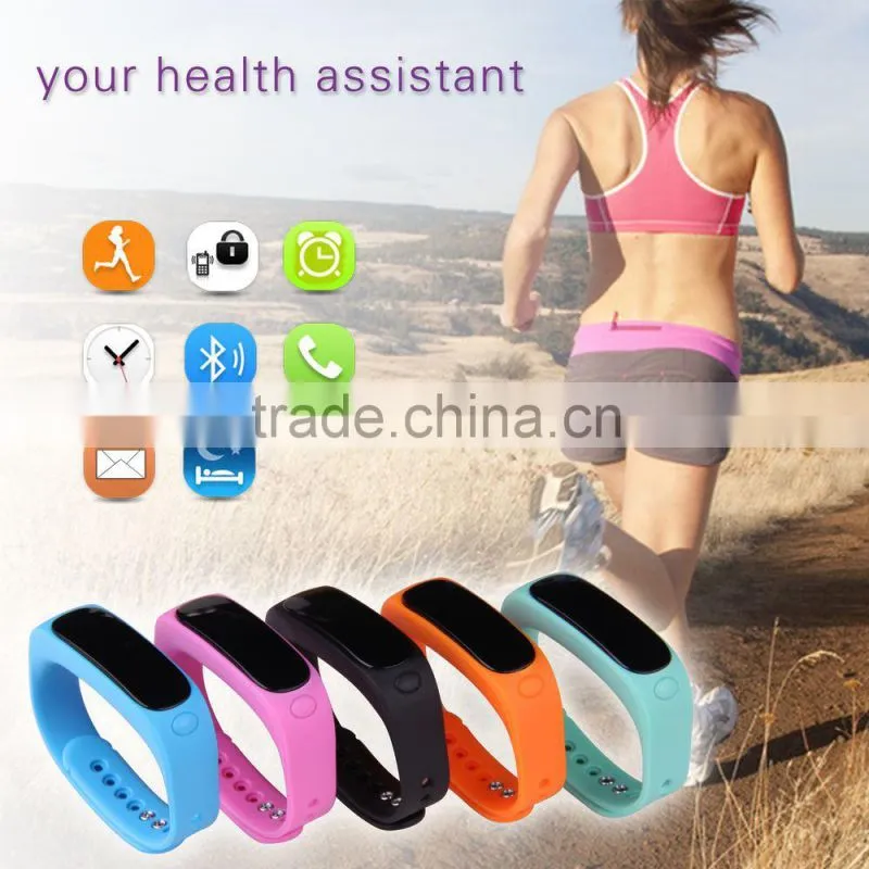 2015 newest & hot selling bracelet smart band E02 compatible with ios 0.84 inch OLED fitness wristband