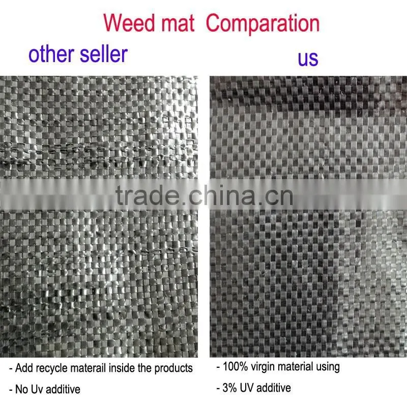 China top leading woven fabric factory 100% virgin material with uv additive for anti grass control fabric tarpaulin weed mat
