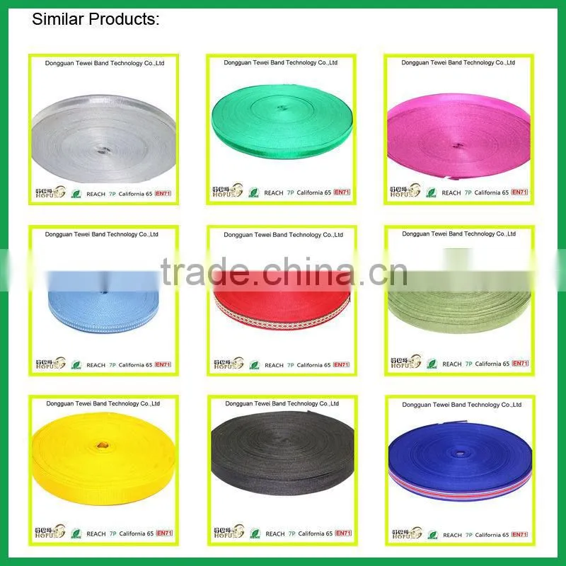 Customized polyester washed web belt striped webbing
