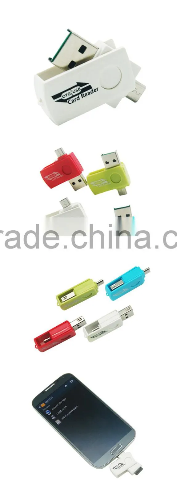 Ome for Android phones otg mobile card reader and USB flash drive 2 in 1