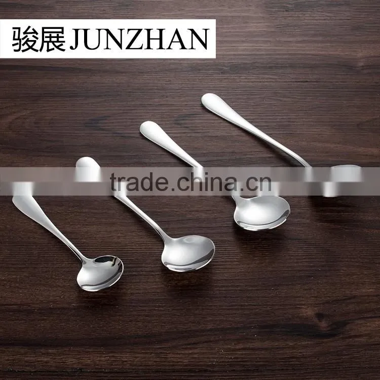 Stainless Steel round spoon with nice polishing for home-using or restaurant using