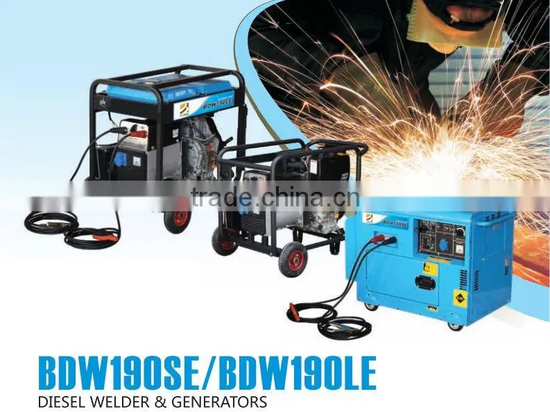 New 190A soundproof diesel welder generator
