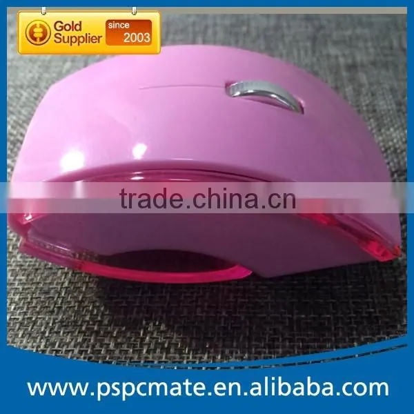 Computer 2.4G Wireless Folding Arc Crystal Gift Mouse