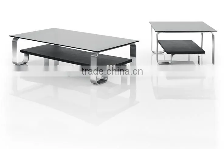 CT-10A ET-10A stainless steel glass modern coffee table
