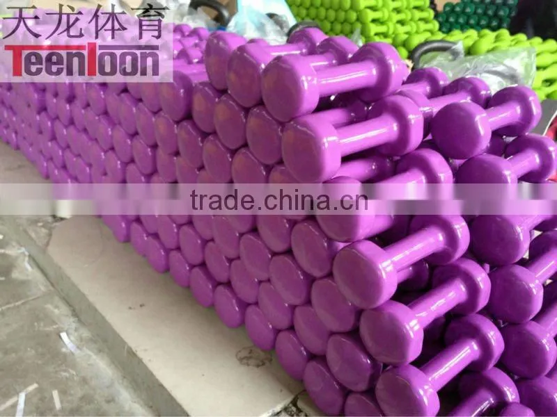 vinyl dipping D shape dumbbell