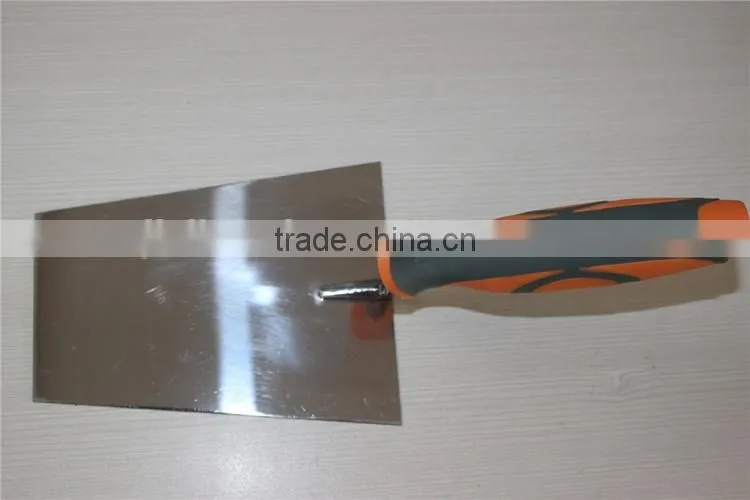 Bricklaying trowel with stainless steel blade
