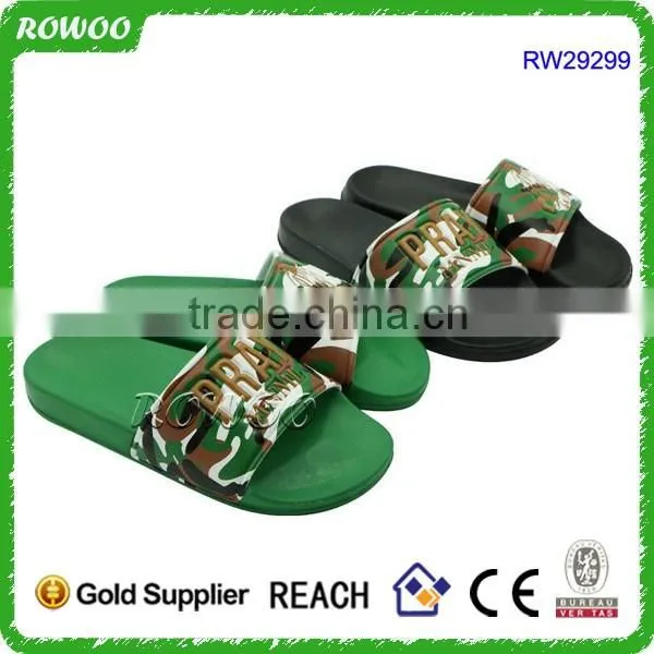 New design Men Bathroom Slippers Soft Customized Logo Slides Indoor Flat Sandals