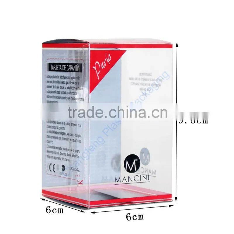 Offset Printing Custom Logo Clear Plastic Watch Box
