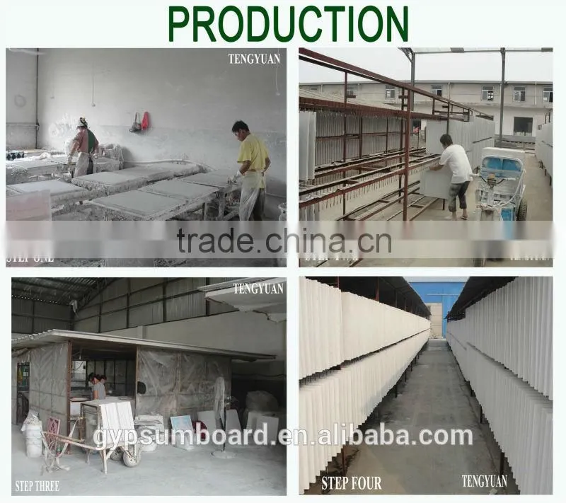 2x4 Gypsum ceiling tiles for bathroom with fiber inside for home decoration