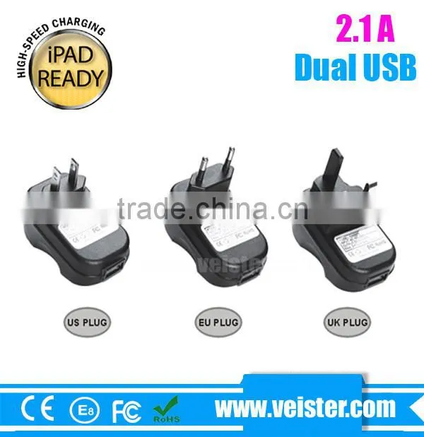 12v 2a usb wall charger 3g universal travel charger
