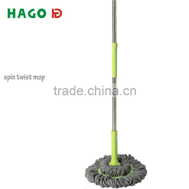 Twist floor mop 220g microfiber head stainless steel handle